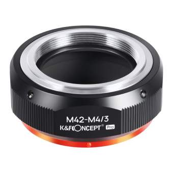 Adapters for lens - K&F Concept M42-M4/3 PRO high precision lens adapter (orange) M10125 Lens Adapter KF06.441 - quick order from manufacturer