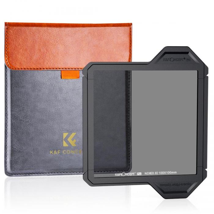 Square and Rectangular Filters - K&F Concept 100*100*2MM Square Full ND8 with Lens Protection Bracket SKU.1872 - quick order from manufacturer