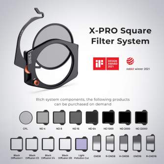 Square and Rectangular Filters - K&F Concept 100*100*2MM Square Full ND8 with Lens Protection Bracket SKU.1872 - quick order from manufacturer