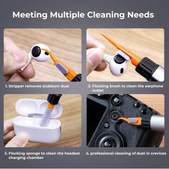 Foto kameras tīrīšana - K&F Concept Replaceable Cleaning Pen Set (Cleaning pen + 6x Full Frame Cleaning Stick + 3x Flocked Sponge + 3x Rejector) SKU.... - ātri pasūtīt no ražotāja