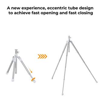 Statīvu aksesuāri - K&F Concept 1,7m Eccentric Tube Cellphone Tripod, Lightweight Super Portable Selfie Stick, DSLR Camera Tripod E224A3+BH-18 Si... - ātri pasūtīt no ražotāja