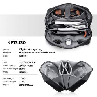 Studio Equipment Bags - K&F Concept Alpha Sling 4L,Digital Storage bag KF13.130 - quick order from manufacturer