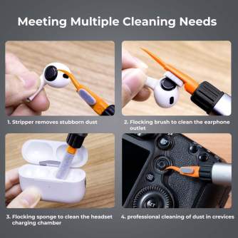 Foto kameras tīrīšana - K&F Concept Aluminum Versatile Switch Cleaning Pen Kit ( Cleaning Pen + APS-C Sensor Cleaning Swab*6+ Flocki SKU.1975 - ātri pasūtīt no ražotāja