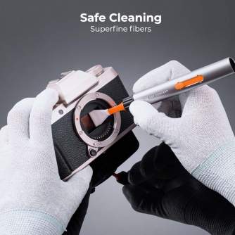 Foto kameras tīrīšana - K&F Concept Aluminum Versatile Switch Cleaning Pen Kit ( Cleaning Pen + APS-C Sensor Cleaning Swab*6+ Flocki SKU.1975 - ātri pasūtīt no ražotāja