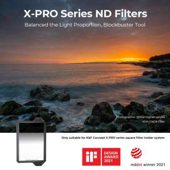 Square and Rectangular Filters - K&F Concept 100*150*2MM Square Reverse Graudated GND8 with Lens Protection SKU.1874 - quick order from manufacturer