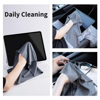 Foto kameras tīrīšana - K&F Concept Cleaning cloth set for Electronics, dark gray, 4 pieces, 40.6*40.6cm SKU.1690 - ātri pasūtīt no ražotāja