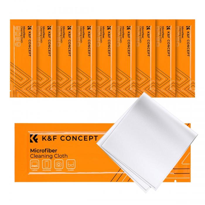 Foto kameras tīrīšana - K&F Concept Cleaning Cloths Dust-free Cleaning Cloths, 14*14cm, 10 pack SKU.1597 - ātri pasūtīt no ražotāja