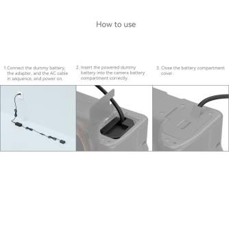DC adapteriai - SmallRig 4269B NP FZ100 Dummy Battery with Power Adapter (European standard) - быстрый заказ от производителя