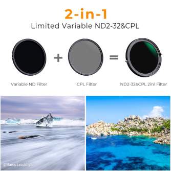 Neutral Density Filters - K&F Concept 52MM XB42 Nano-X CPL+Variable/Fader NDX ND2~ND32,Waterproof, Anti - quick order from manufacturer