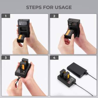 Chargers for Camera Batteries - K&F Concept FW50 1030mAh Digital Camera Dual Battery with Dual Channel Charger, - quick order from manufacturer