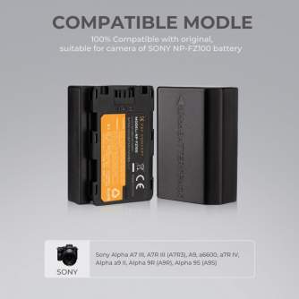 Camera Batteries - K&F Concept FZ100 2000mAh Digital Camera Dual Battery with Dual Channel Charger, - quick order from manufacturer