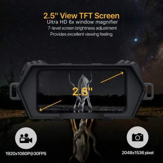 Optiskie tēmekļi - K&F Concept K&F NV5100 Night Vision Binoculars, Digital Infrared 2K HD Telescope - быстрый заказ от производ