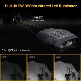 Optiskie tēmekļi - K&F Concept K&F NV5100 Night Vision Binoculars, Digital Infrared 2K HD Telescope - быстрый заказ от производ