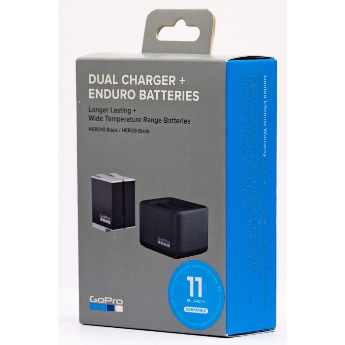 Accessories for Action Cameras - GoPro Enduro dual charger + 2 pcs. Enduro batteries Hero12 HERO11 HERO10 HERO9 Black cameras - quick order from manufacturer