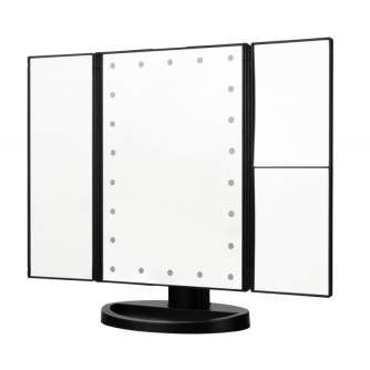 Make-up Mirror - Humanas HS-ML04 makeup mirror with LED backlight - black - quick order from manufacturer