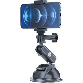 Discontinued - TELESIN Universal Suction Cup Holder with phone holder and action camera mounting TE-SUC-012