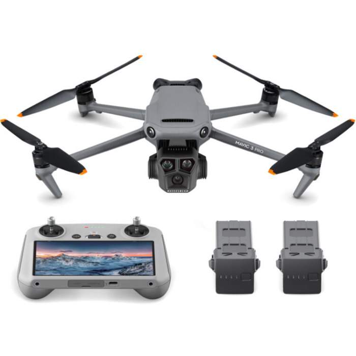 DJI Drone - DJI Mavic 3 Pro Fly More Combo DJI RC w. screen professional drone + two batteries, - quick order from manufacturer