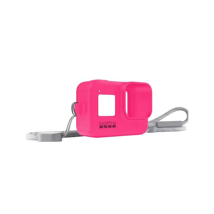 Sporta kameru aksesuāri - GoPro Sleeve + Lanyard Hero8 Black, pink AJSST-007 - быстрый заказ от производителя