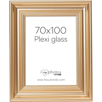 Photo Frames - FOCUS CHARLESTON GOLD 70X100 PLEXIGLASS 114408 - quick order from manufacturer