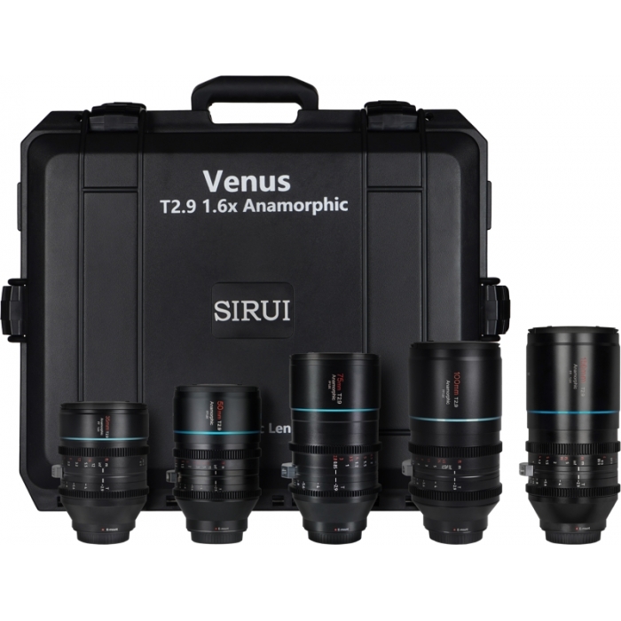 Objektīvi - SIRUI ANAMORPHIC VENUS 5X LENS KIT (35/50/75/100/150MM) + HARD CASE E-MOUNT VENUS 5X SET E-MOUNT - быстрый заказ от 