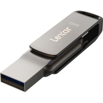 Sortimenta jaunumi - LEXAR JUMPDRIVE DUAL DRIVE D400 TYPE-C/TYPE-C & TYPE-A, UP TO 130MB/S READ (USB 3.1) 64GB LJDD400064G-BNQNG - ātri pasūtīt no ražotāja