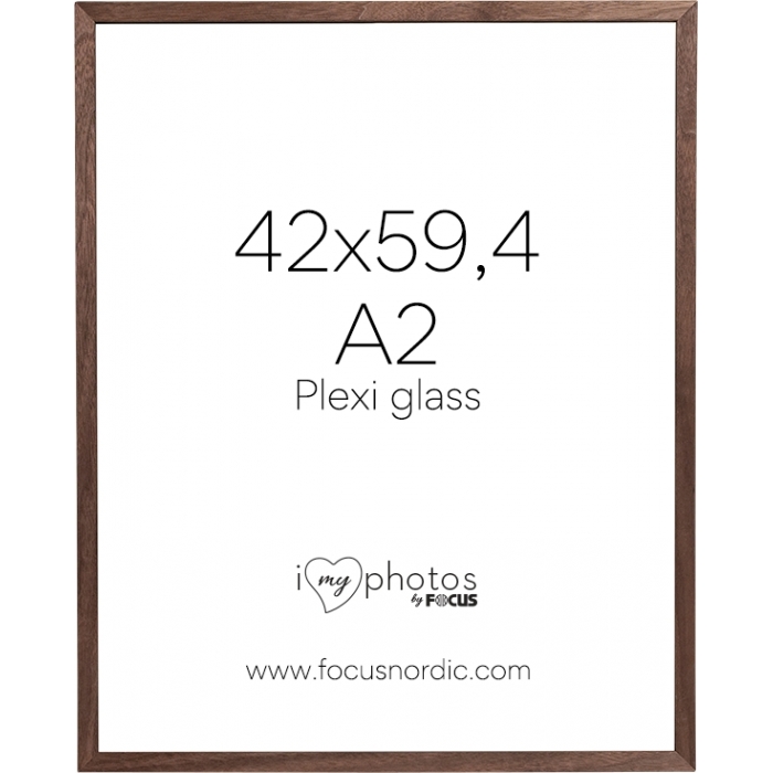 Photo Frames - FOCUS SOUL WALNUT VENEER 42X59,4 (A2) PLEXI 120950 - quick order from manufacturer