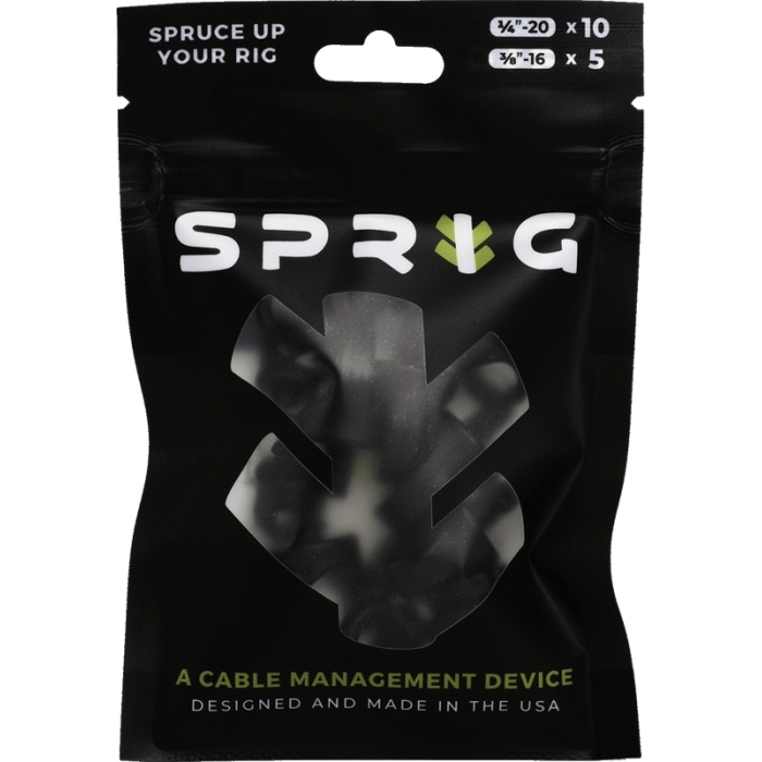 Wires, cables for video - SPRIG BLACK VALUE PACK 10X 1/4” SPRIGS + 5X 3/8” BIG SPRIGS VPK-S10-B5-BK - quick order from manufacturer