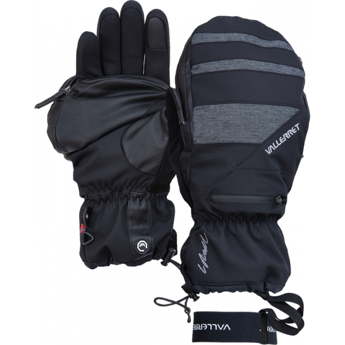 Gloves - VALLERRET SKADI ZIPPER MITT LRS: BLACK S 23SKD-BK-S - quick order from manufacturer