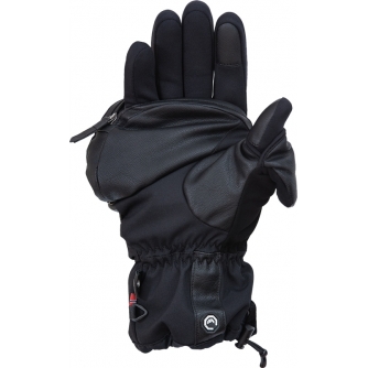 Cimdi - VALLERRET SKADI ZIPPER MITT LRS: BLACK S 23SKD-BK-S - ātri pasūtīt no ražotāja