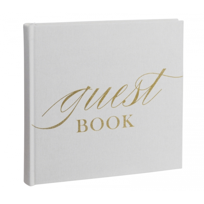 Photo Albums - FOCUS BASE LINE CANVAS ALBUM 20X20 GUESTBOOK WHITE 124075 - quick order from manufacturer