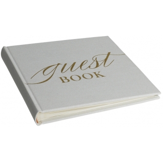 Photo Albums - FOCUS BASE LINE CANVAS ALBUM 20X20 GUESTBOOK WHITE 124075 - quick order from manufacturer