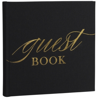 Photo Albums - FOCUS BASE LINE CANVAS ALBUM 20X20 GUESTBOOK BLACK 124076 - quick order from manufacturer