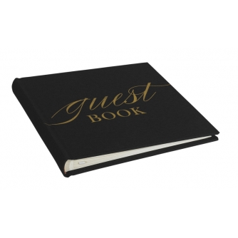 Photo Albums - FOCUS BASE LINE CANVAS ALBUM 20X20 GUESTBOOK BLACK 124076 - quick order from manufacturer