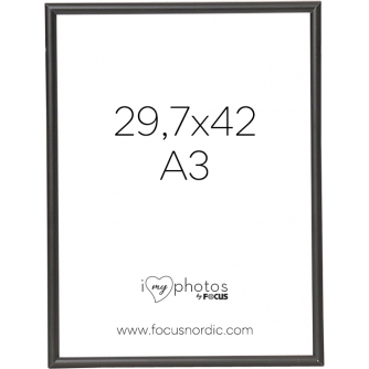 Photo Frames - FOCUS CAN-CAN ALUMINIUM BLACK 29,7X42 (A3) 114237 - quick order from manufacturer