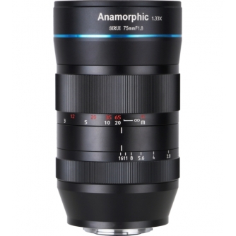 Mirrorless Lenses - SIRUI ANAMORPHIC LENS 1,33X 75MM F/1.8 RF-MOUNT SR-75-RF - quick order from manufacturer