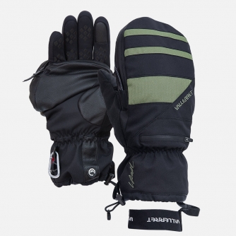 Cimdi - VALLERRET SKADI ZIPPER MITT LRS: GREEN, LIMITED EDITION, S 23SKD-GN-S - ātri pasūtīt no ražotāja