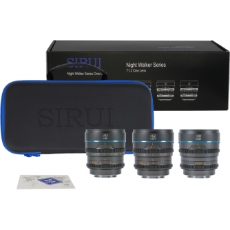 Новые товары - SIRUI CINE LENS NIGHTWALKER S35 KIT 24/35/55MM T1.2 E-MOUNT METAL GREY MS-3SEG - быстрый заказ от производителя