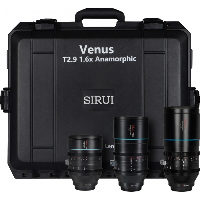 Sortimenta jaunumi - SIRUI ANAMORPHIC VENUS 3X LENS-KIT (35/75/150MM) + HARD CASE RF-MOUNT VENUS SET A RF-MOUNT - ātri pasūtīt no ražotāja