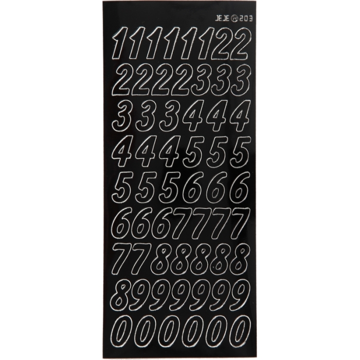 Vairs neražo - FOCUS STICKERS BLACK NUMBERS LARGE 170291