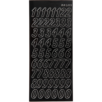 Vairs neražo - FOCUS STICKERS BLACK NUMBERS LARGE 170291