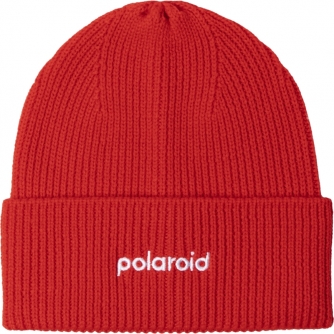 Clothes - Polaroid Red Beanie Hat 124935 6317 - quick order from manufacturer