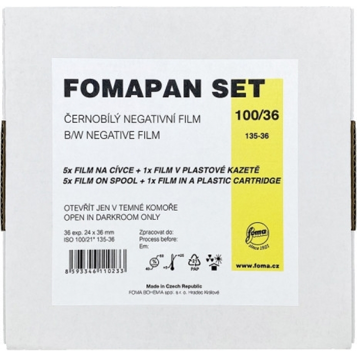 Foto filmiņas - Foma film Fomapan 100/36 Set 6 filmi + cartrige V11023 - быстрый заказ от производителя