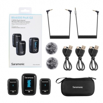 Wireless Lavalier Microphones - Saramonic Blink500 ProX Q2 wireless audio transmission kit (RX + TX + TX) - quick order from manufacturer