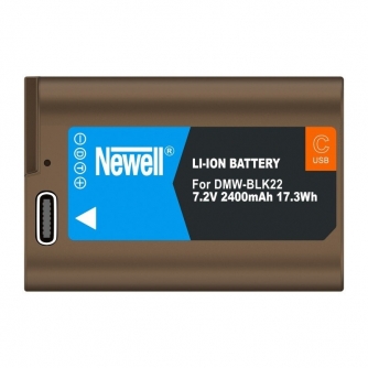 Батареи для камер - Newell DMW-BLK22 USB-C Battery for Panasonic Cameras, 2400mAh - быстрый заказ от производителя