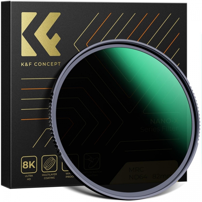 Neutral Density Filters - K&F Concept 52MM Nano-X ND64 (6 Stop) Lens Filter Fixed Neutral Density Filter, Waterproof, Scratch-Resistant KF01.1548 - quick order from manufacturer