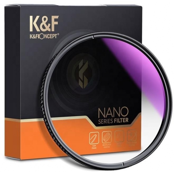 Graduated Filters - K&F Concept 52MM Nano-X Soft Graduated ND8 Filter, HD, Waterproof, Anti Scratch, Blue Coated KF01.1539 - quick order from manufacturer