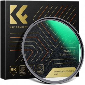 Soft Focus Filters - K&F Concept 55mm Shimmer Diffusion 1 Filter Optical Glass Glimmer Effect Filter for Camera Lens Nano-X Series KF01.2164 - quick order from manufacturer