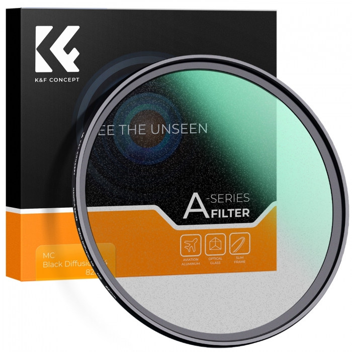 Soft filtri - K&F Concept K&F 72MM A Series Black Mist Filter 1/4, HD, Waterproof, German optics, Green Coating KF01.2267 - быст