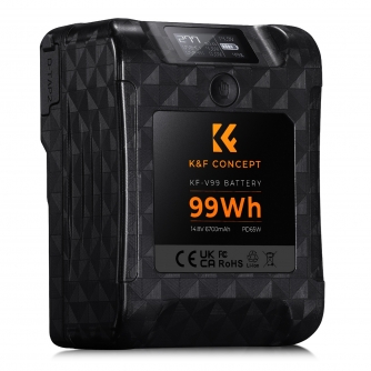 V-Mount Battery - K&F Concept MINI V-Lock 99Wh battery supports 65W PD Fast Charge,6700mAh, for camera/lighting equipment KF28.0024 - quick order from manufacturer