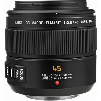 Mirrorless Lenses - Panasonic Leica DG Macro Elmarit 45mm/F2,8 OIS H-ES045E - quick order from manufacturer